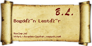 Bogdán Lestár névjegykártya